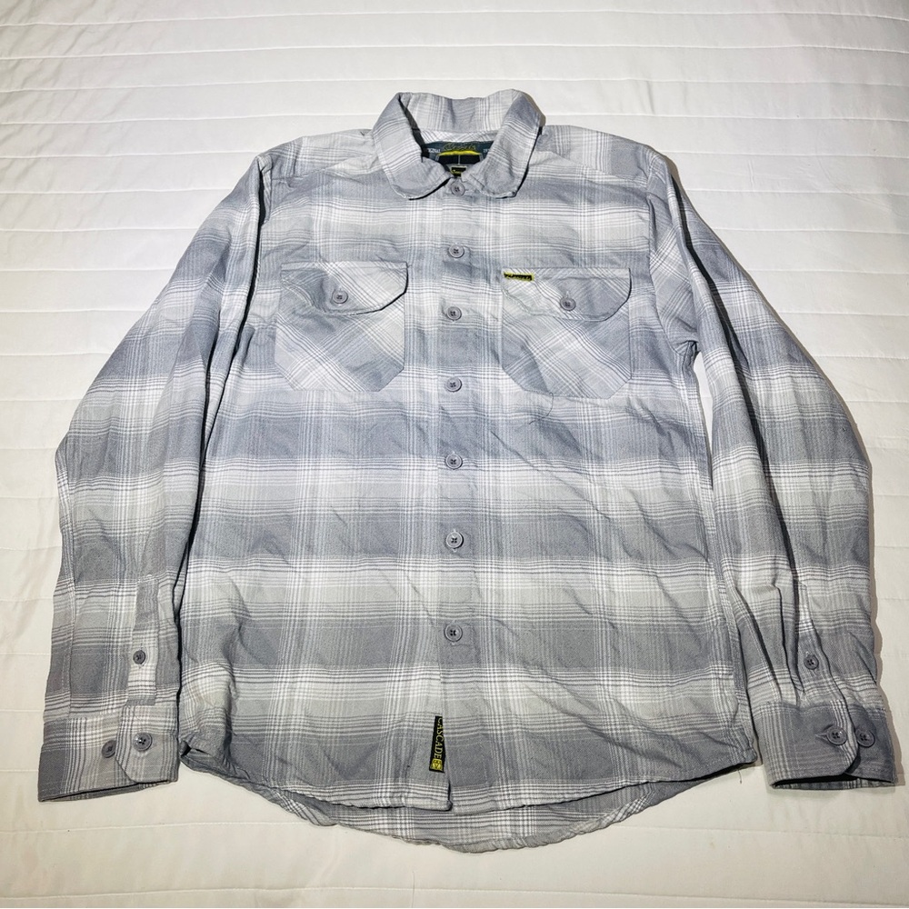 Cascade Collective Gray Plaid Long-Sleeve Button-Down Shirt
